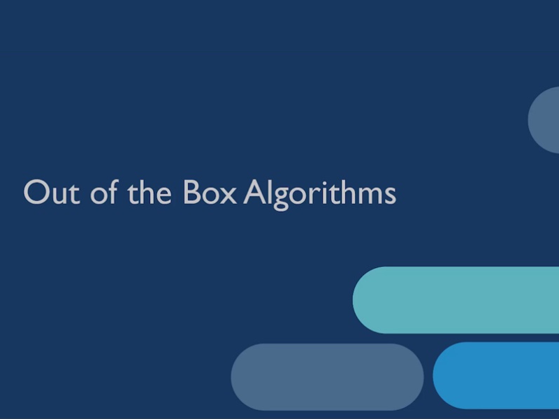 Out of the Box Algorithms – VIA AIOps